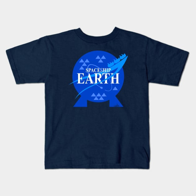 SPACESHIP EARTH Kids T-Shirt by blairjcampbell